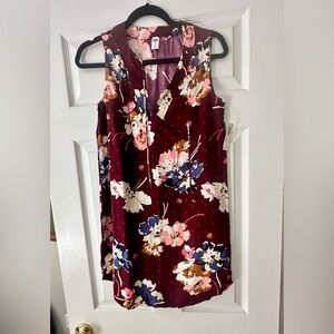 Old Navy burgandy floral Sundress